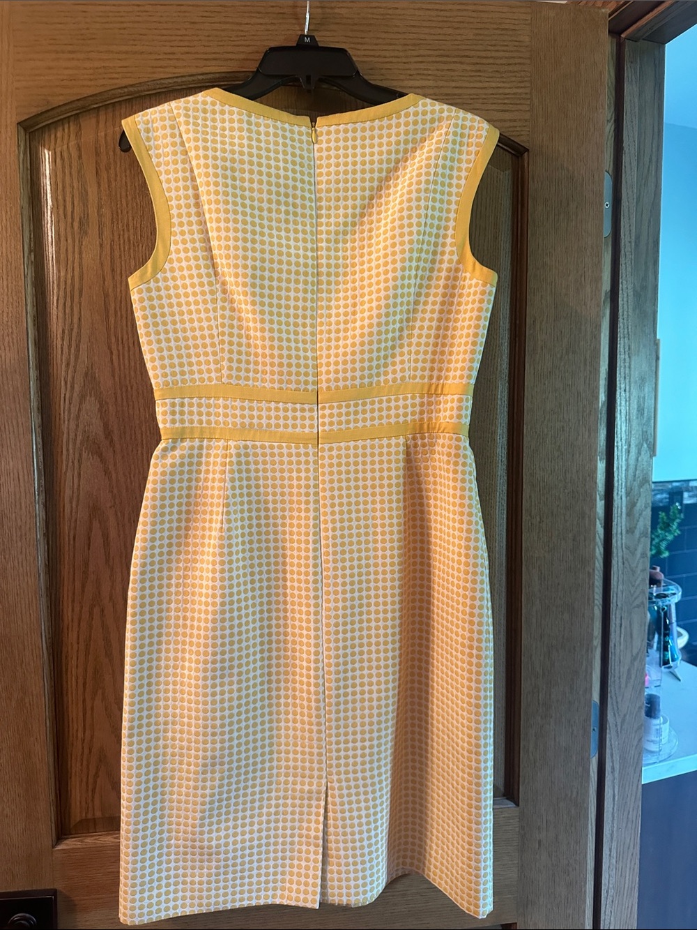 Yellow Polka Dot Sheath Dress by Antonio Melani; sz 6 - Picture 3 of 3